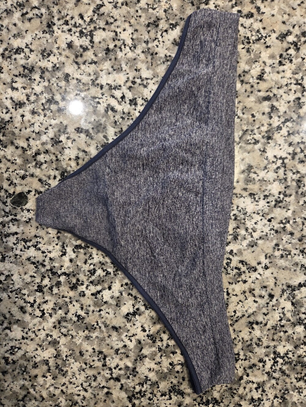 aerie Heathered Navy Thong - Dark Blue Trim